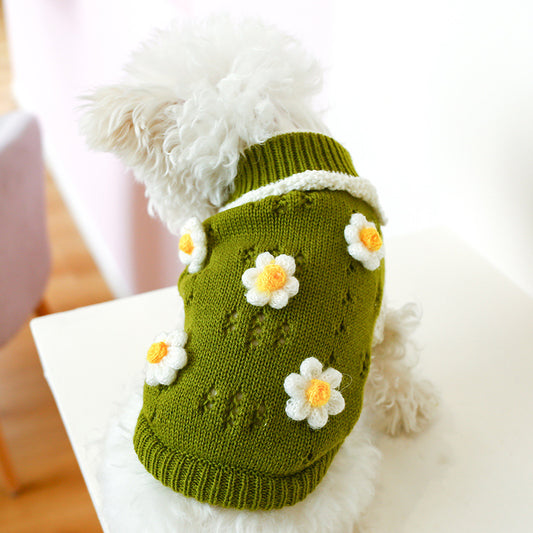 Flowery Pet Sweater
